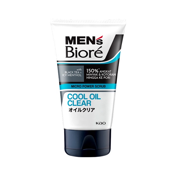 BIORE MENS DOUBLE SCRUB COOL OIL CLEAR 100 GR