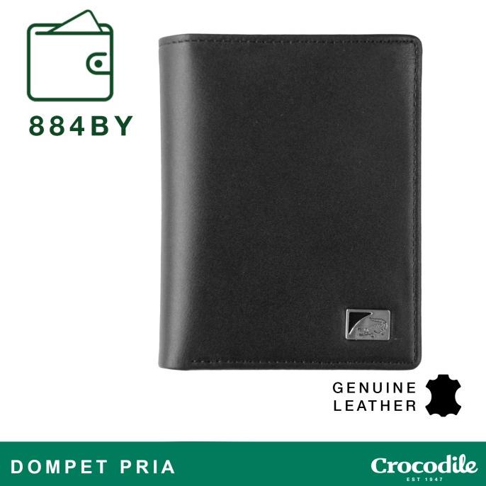 Crocodile 884BY Dompet Pria Men Wallet Leather Kulit Original - Hitam