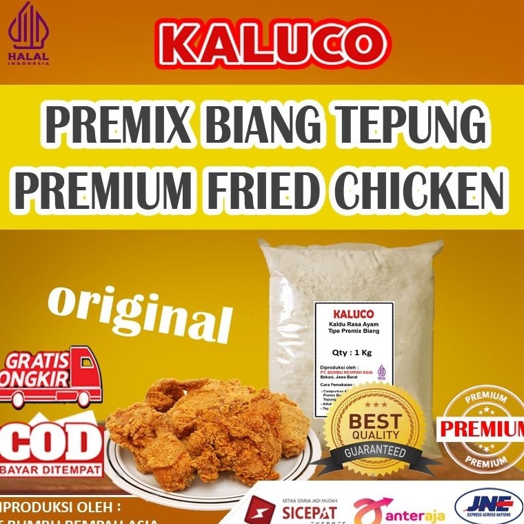 

ㆃ Tepung Premix Biang Fried Chicken Crispy Premium 1kg ト