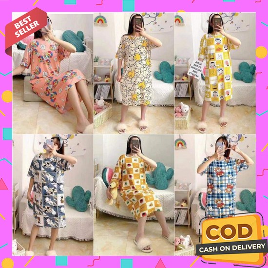Daster Viral Kekinian Hamil Santai Rumahan Wanita Dewasa Sexy Homidres Baju Tidur Daster Wanita Im