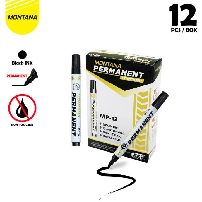 

Spidol Permanen Hitam Montana Mp-12 | Permanent Marker (Harga 1 Lusin)