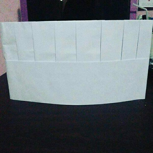 Terlaris Topi Koki Kertas Pendek 15Cm Isi 10Pcs / Cook Hat Paper Wxy