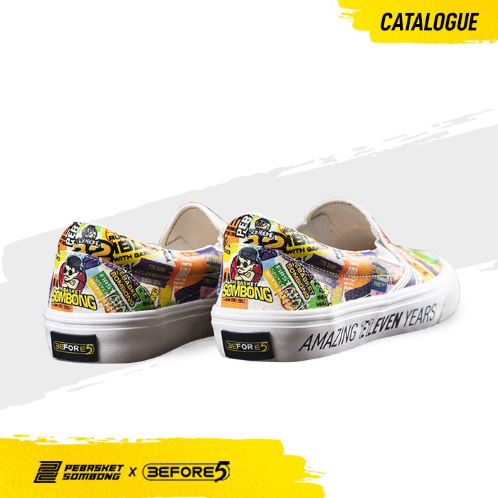 Sepatu Sneakers Pria Slip On Before5 X Pebasket Sombong Amazing Eleven