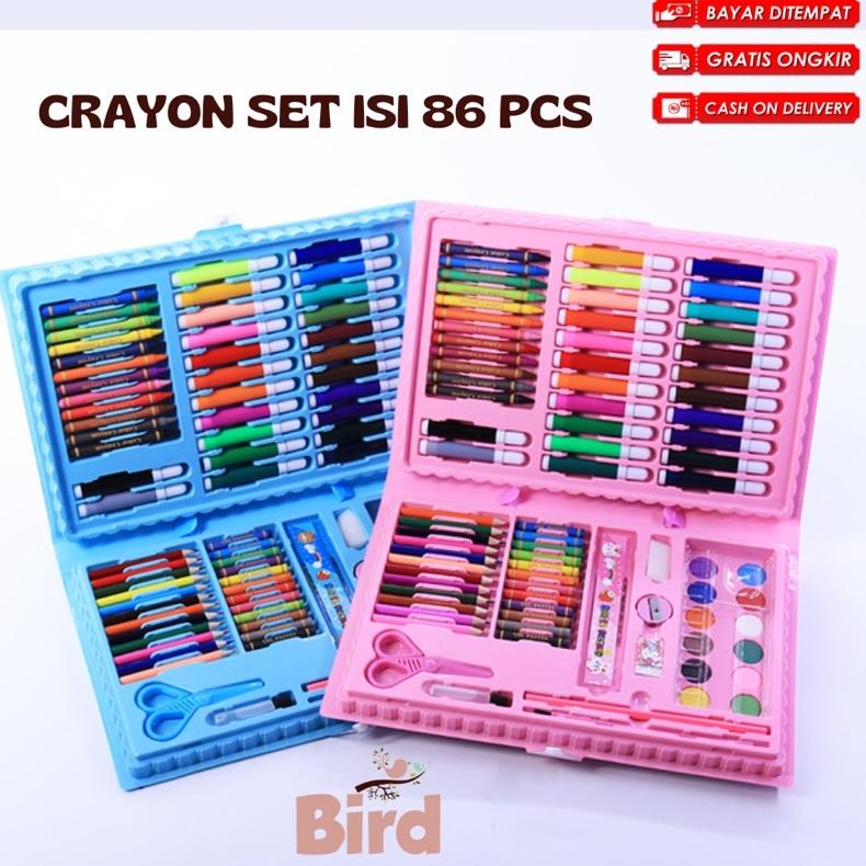 

Crayon Set 86 - Crayon set 150 Pcs Art Set Peralatan Gambar Lukis Isi 150 Pensil Warna Krayon Set