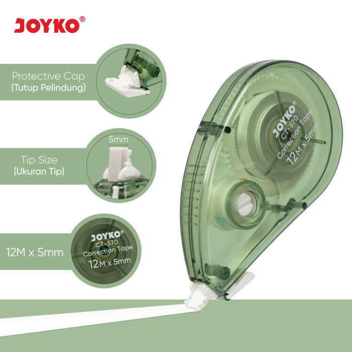 

Pita Koreksi Correction Tape Joyko Ct-570 12M X 5Mm