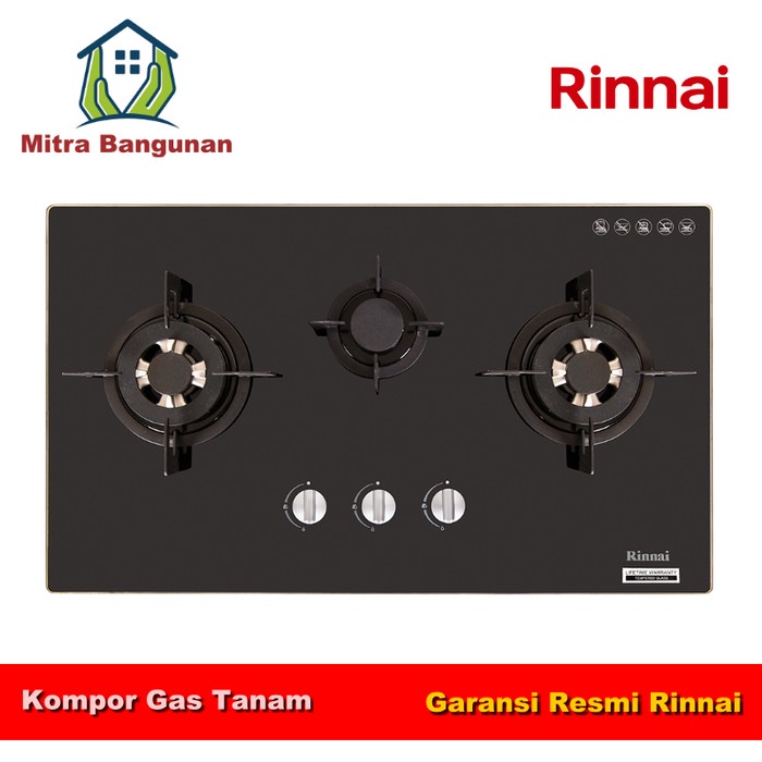 Kompor Gas Tanam 3 Tungku Rinnai RB-713N (GB)