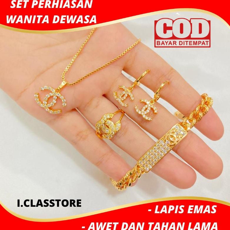 Set Perhiasan kalung gelang cincin anting aksesoris fashion wanita xuping asli kualitas terbaik