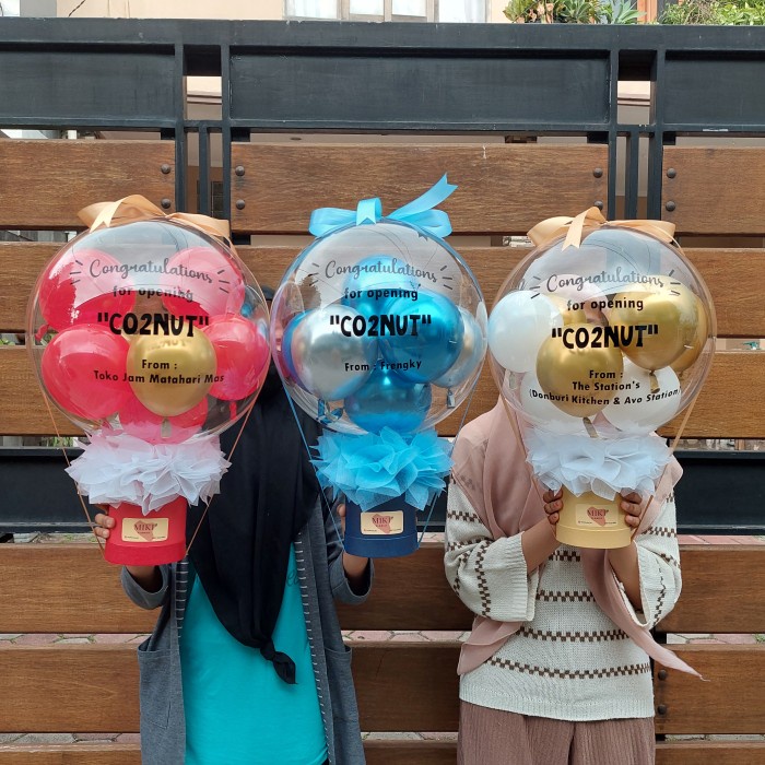 Balkar Bucket Balon Bouquet Balon Dalam Balon Kode 006 - Miki Florist