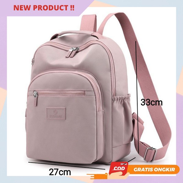 Back Pack Wanita Remaja Tas Ranse Kuliah Muat Banyak Model Kekinian Bagpack Simple Elegant Tss Pungg
