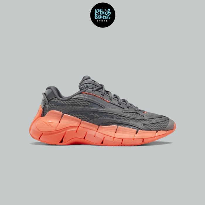 Sepatu Lari Reebok Zig Kinetica 2.5 Pure Grey/Orange Flare