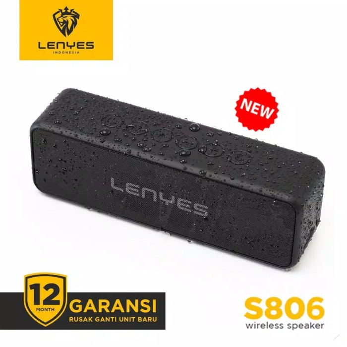 SPEAKER BLUETOOTH LENYES S806 WATERPROOF IP67 SUPER BASS WIRELESS