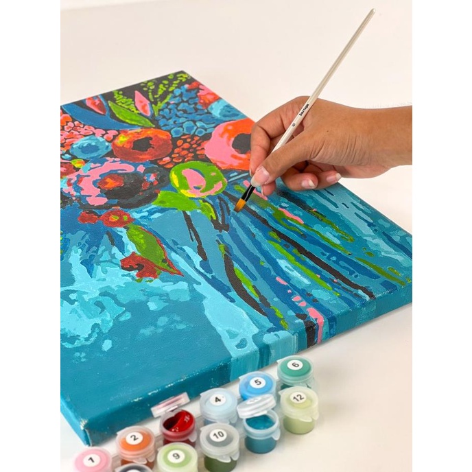 

Bartega Paint By Number Kit : Jar of Blooms