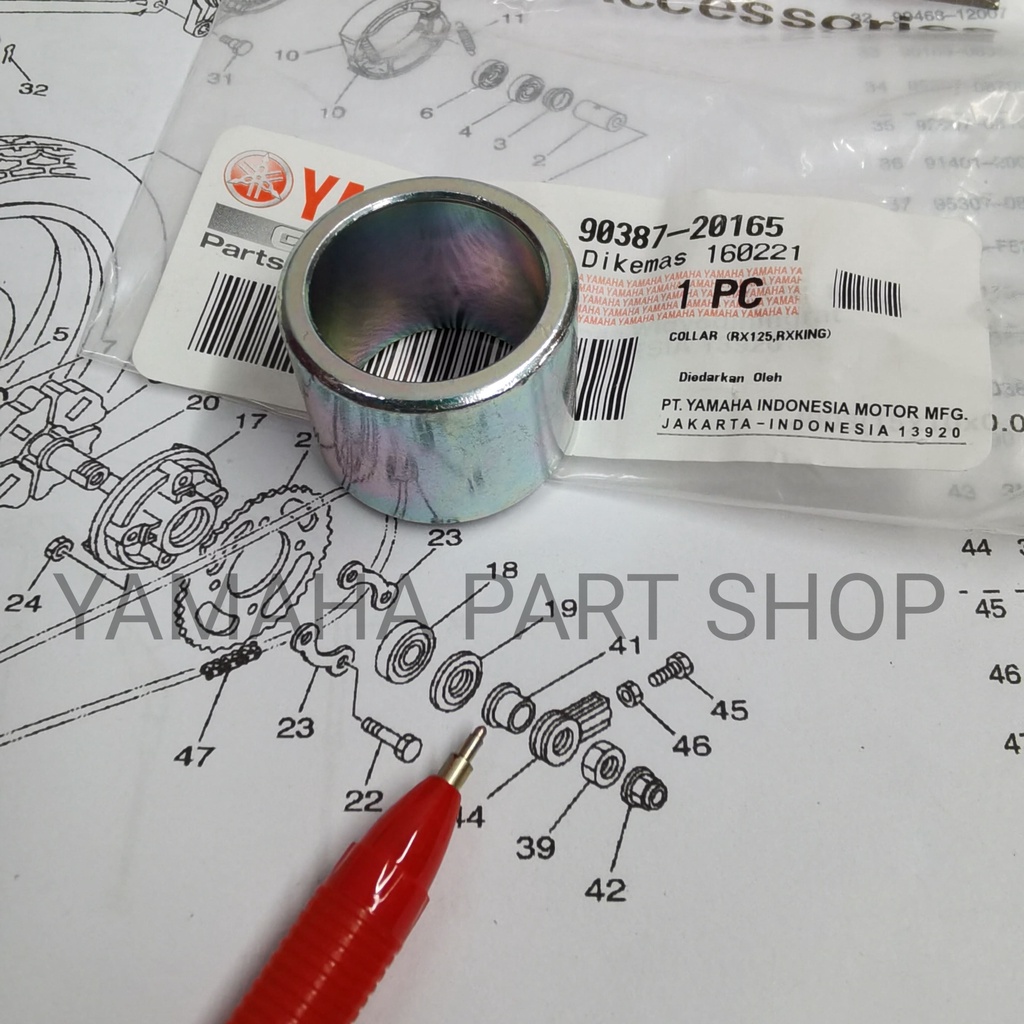 BOSH COLLAR TROMOL BELAKANG KIRI RX KING YT ORI ORIGINAL 90387-20165