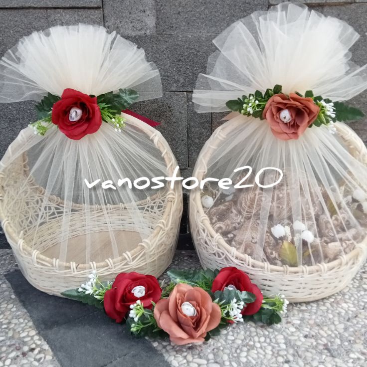 [KODE PRODUK DKGRD5669] 1 SET ISI 2 KERANJANG PARCEL / KERANJANG BUAH / PARCEL BUAH / PARCEL CINCIN 
