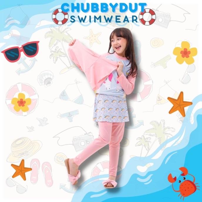 Baju Renang Anak Perempuan Unicorn Baju Renang Muslim Anak Hijab Kualitas Premium