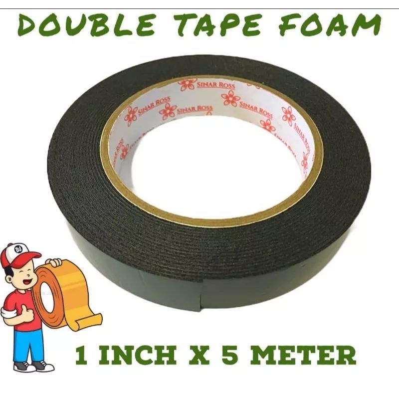 

Double Tape Foam Hijau 1 Inch x 5M