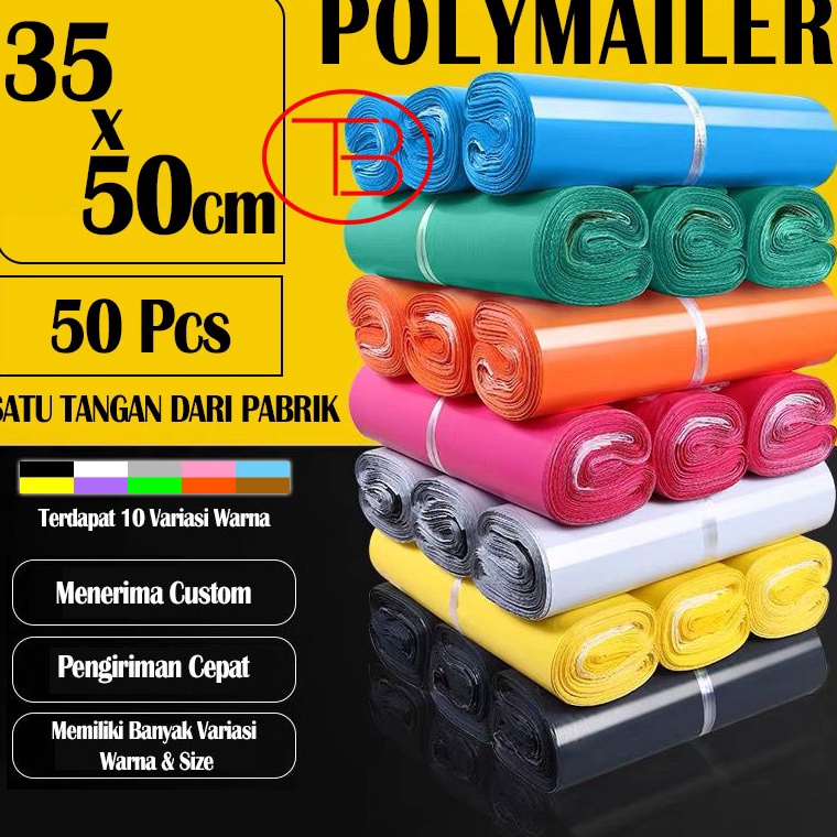 

Plastik Packing 35X50CM Baju Olshop / Polymailer Glossy LDPE ISI 50PCS Lentur Tidak Mudah Sobek Lem Perekat tbqhb