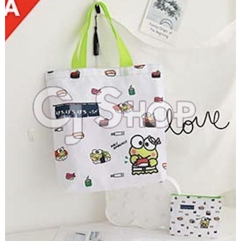 Keroppi Gudetama Pochacco Tas belanja lipat 021601