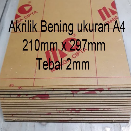 

➭Big Sale☈ D8EEC Lembaran Akrilik Marga Cipta Ukuran A4 2mm Q45 ✦Pasti Murah