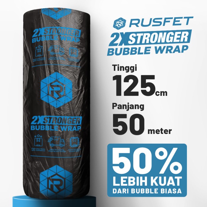 

Bestseller Plastik Bubble Wrap Hitam Tebal Premium 125Cm X 50M / Bubble Wrap Roll