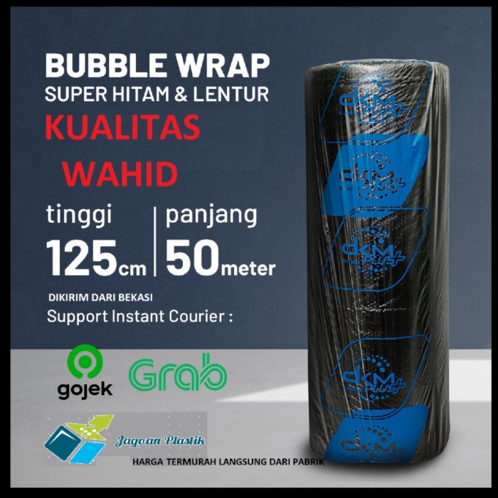 

Bestseller Bubble Wrap / Buble Wrap Hitam Premium Ekonomis 125 Cm X 50 M