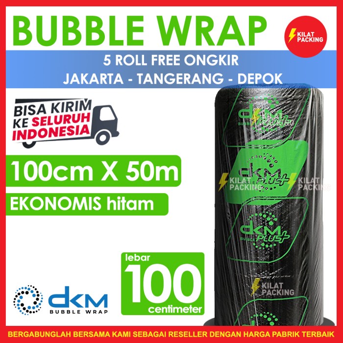 

Bestseller Bubble Wrap Ekonomis Hitam 100Cm X 50M Tebal Plastik Bubblewrap Roll
