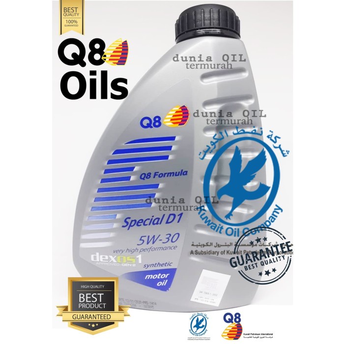 Bestseller Oli Mesin Q8 Dexos1 Gen2 5W 30