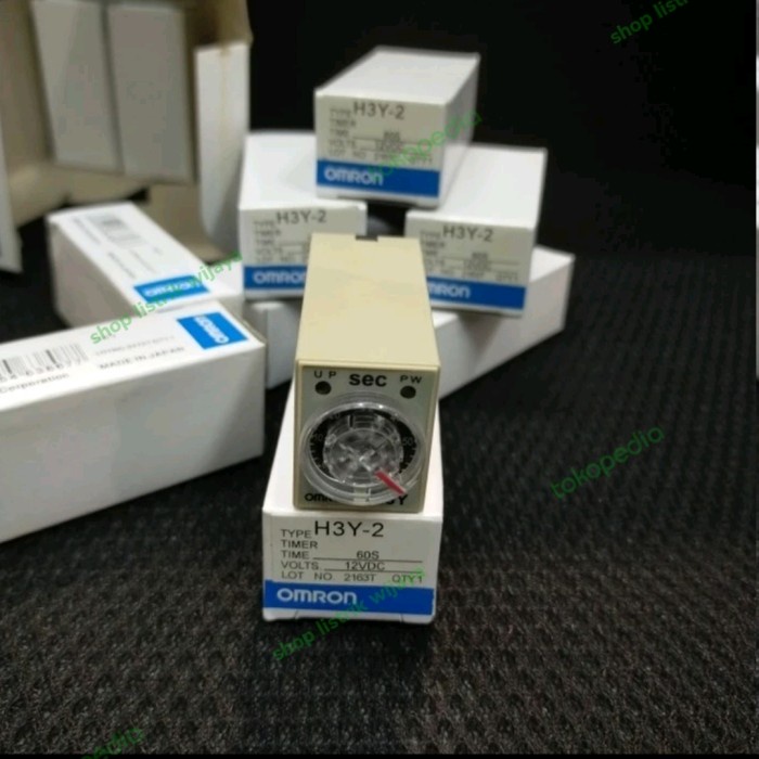 Terlaris Timer Omron H3Y2 12Vdc 60Sec H3Y2 Omron Plus Soket