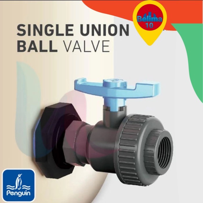 Single Union Ballvalve 1 " Inch Penguin Stop Kran Drat Luar Dalam