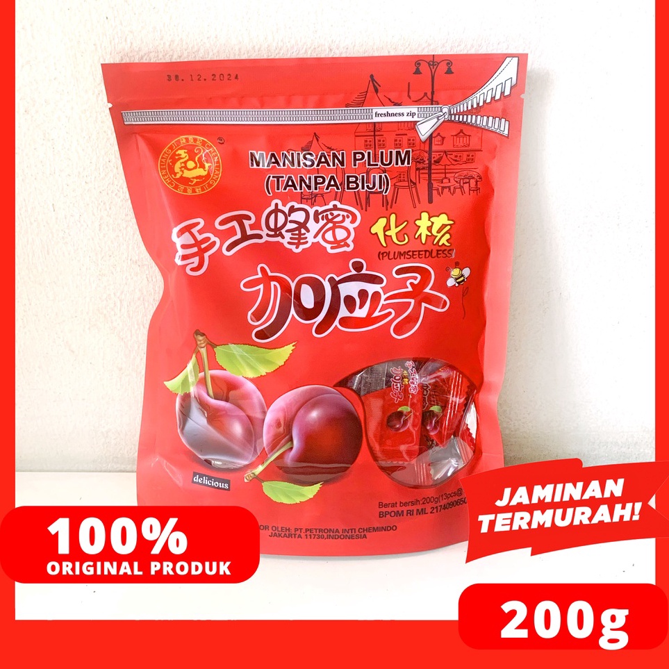 

[KODE PRODUK AAJSC9567] MANISAN PLUM TANPA BIJI JIA ENG CI PLUM SEEDLESS 200g CHEN LIANG JI