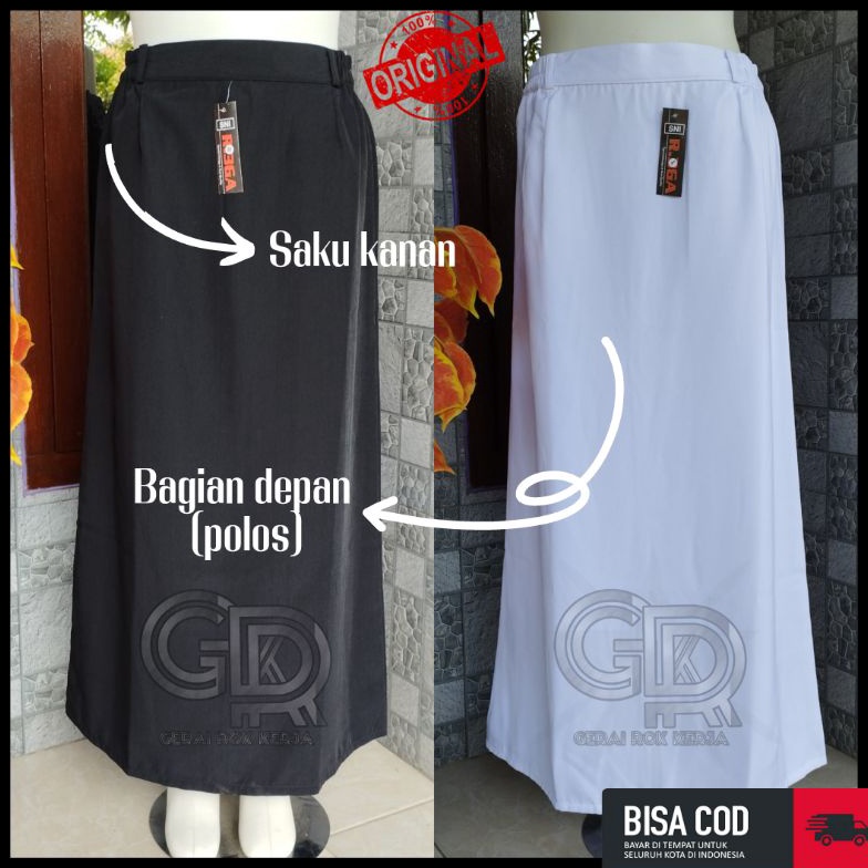 Diskon promo Rok A Rok Hitam Panjang Rok Jumbo Rok Big Size Rok Span Panjang Rok Putih Rok Span Seko