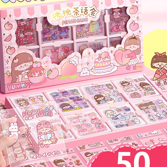 

BCFN2625㊎ 1 SET 50 LEMBAR STICKER AESTHETIC DIY / STICKER LUCU IMUT ㊛
