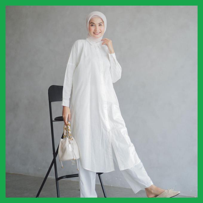 New Kemeja Wanita Linen Dwyne Tunik Limited Edition