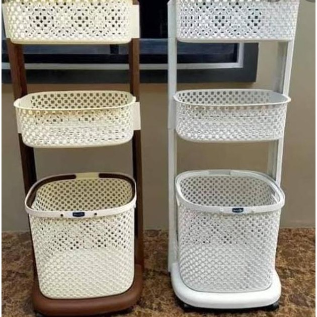 keranjang laundry plastik 3 susun Sherlant