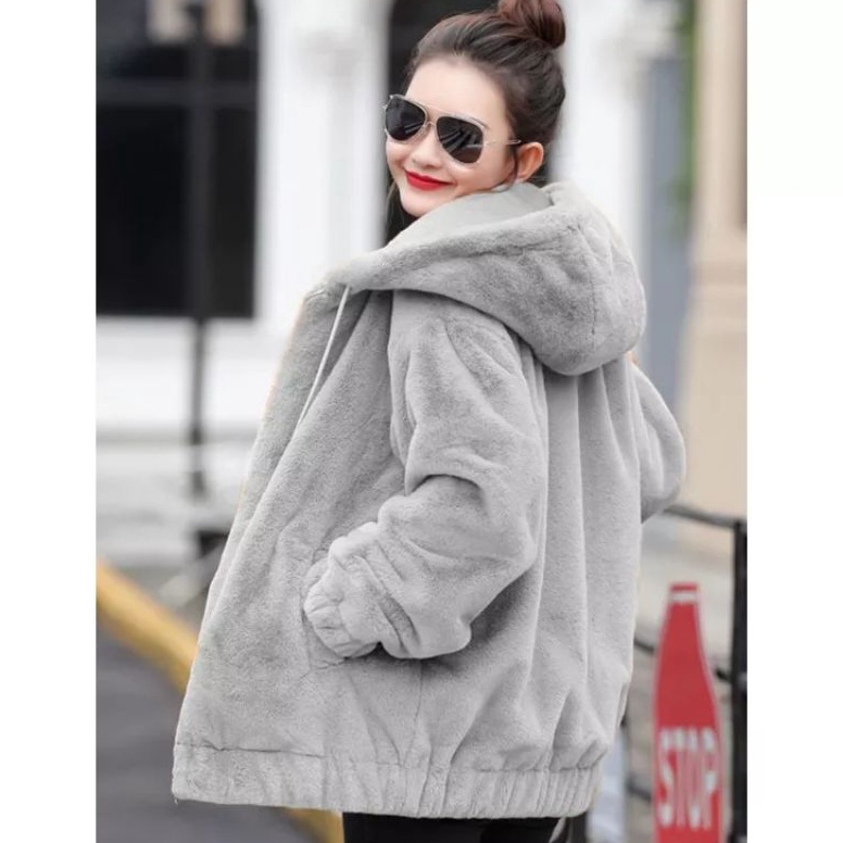 Buruan Beli.. jaket sherpa bulu polos wanita hexia jaket musim dingin jacket sherpa Serpa jacket 34