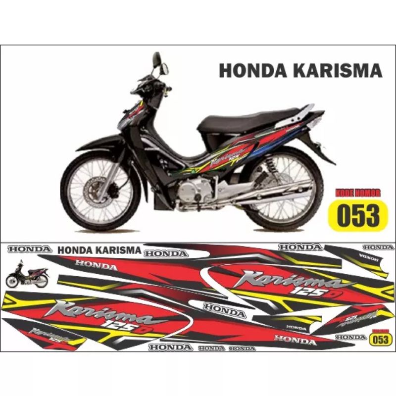 COD / Striping motor karism 125 D / Sticker motor karisma variasi wave 125 i aksesoris body samping 