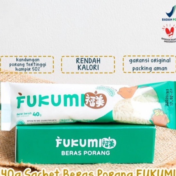 

[KODE 77] Fukumi Beras Porang SACHET 40gr Instan Konjac Rice Shirataki Rice