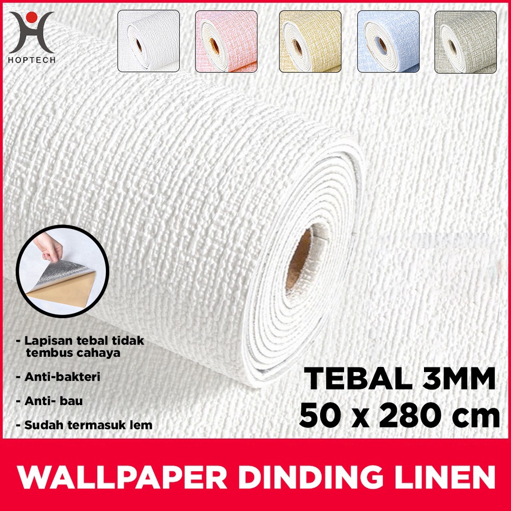 1.1 sale Wallpaper Linen Roll | Wallpaper Dinding | Dekorasi Kamar | Sticker dinding