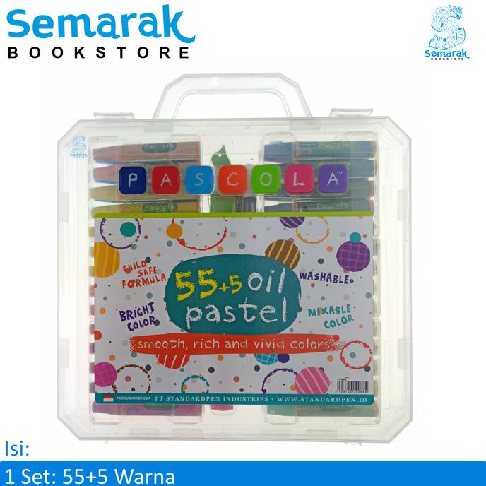

Pascola PS60C Oil Pastel Krayon Dapat Dicuci 55+5 Warna Oil Pastel Pas