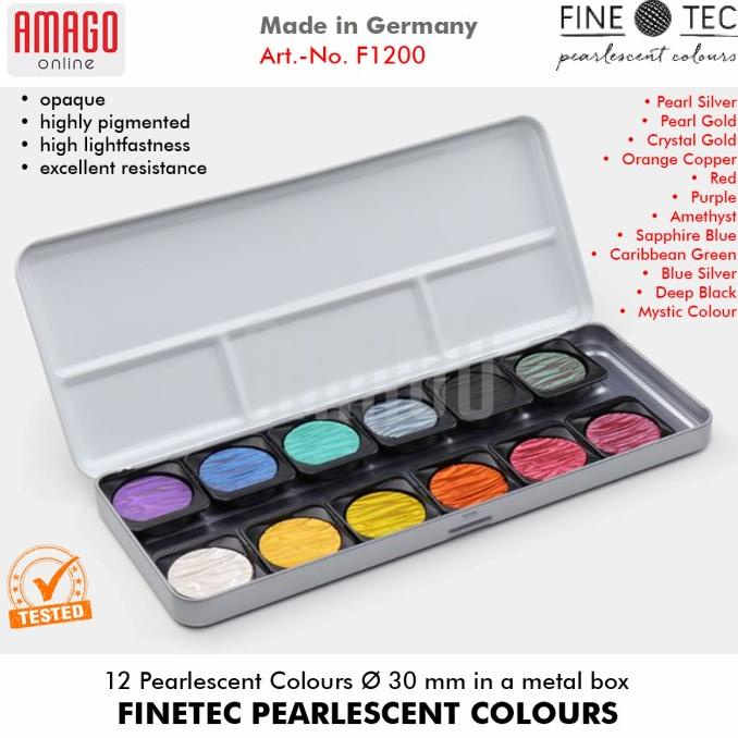 

FINETEC - Pearlescent Colours 12 pcs/set in metal box - 30mm - F1200
