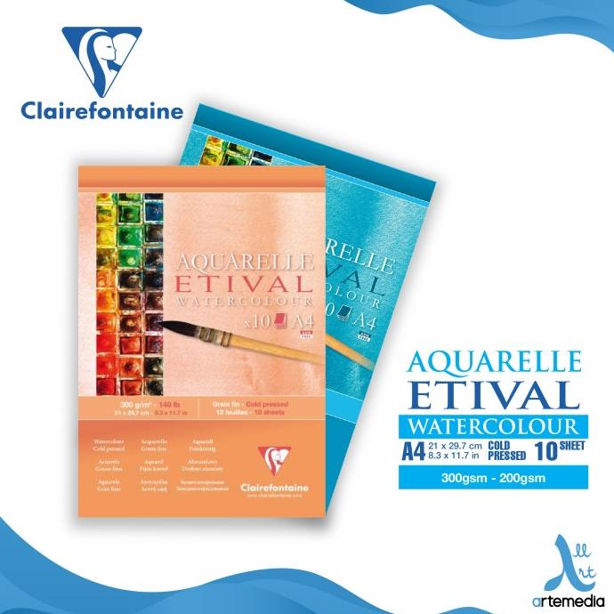 

Kertas Cat Air Clairefontaine Etival A4 Cold Pressed Watercolor Pad