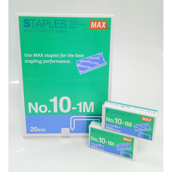 

Isi Staples MAX No.10 (DUS = 20pak) (ORIGINAL)