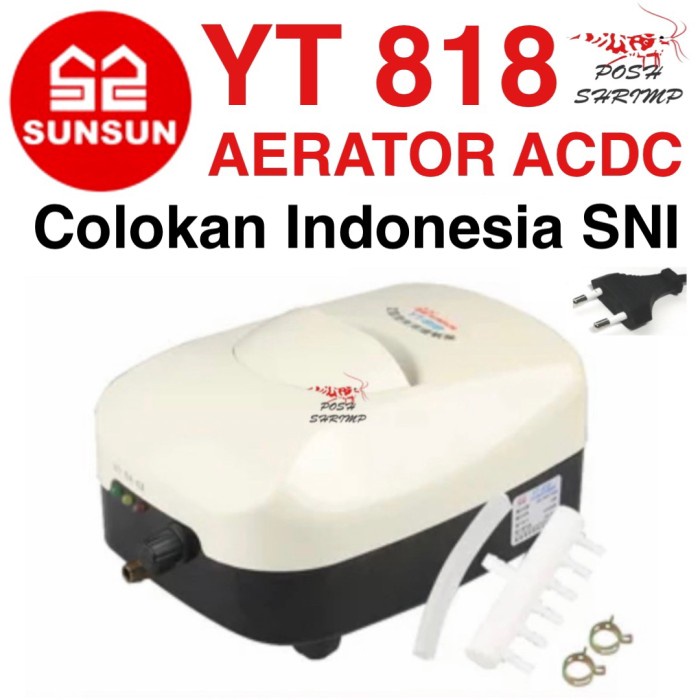 Aerator Sunsun YT 818 Aerator ACDC airpump ac dc pompa udara kolam
