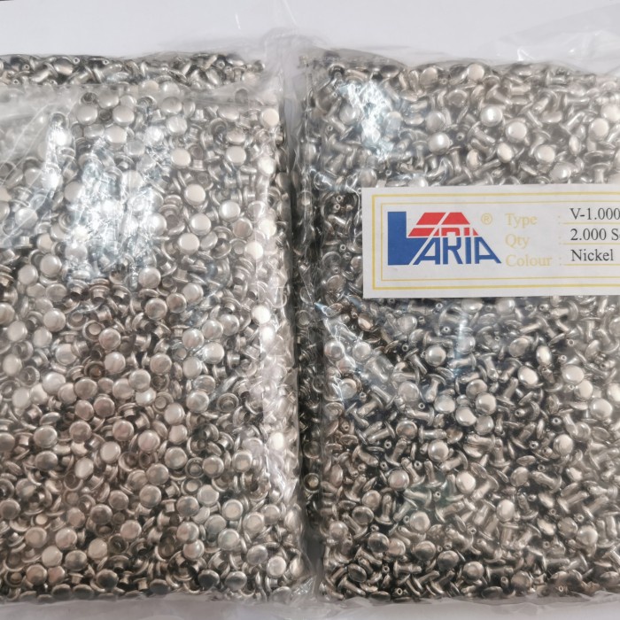 

Terlaris Paku Centang / Paku Keling Double 6Mm/V-1000Ad Nikel/2000Sets