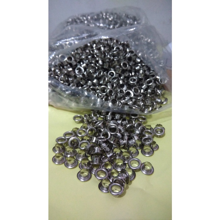 

Terlaris Mta202 Eyelet Mata Ayam Silver Uk 5Mm Isi 1 Pak (5000Pcs) Nickel