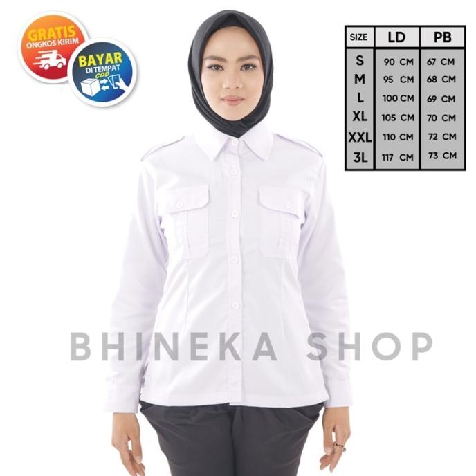 Kemeja Pdh putih dinas Wanita Baju Putih Pdh Pns Wanita Kemeja Kerja