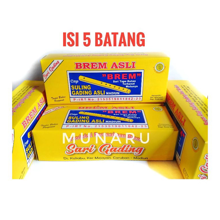 

✸Super Promo YKMFD Brem Madiun isi 5 Cap Suling Gading F40 ✷Harga Termurah