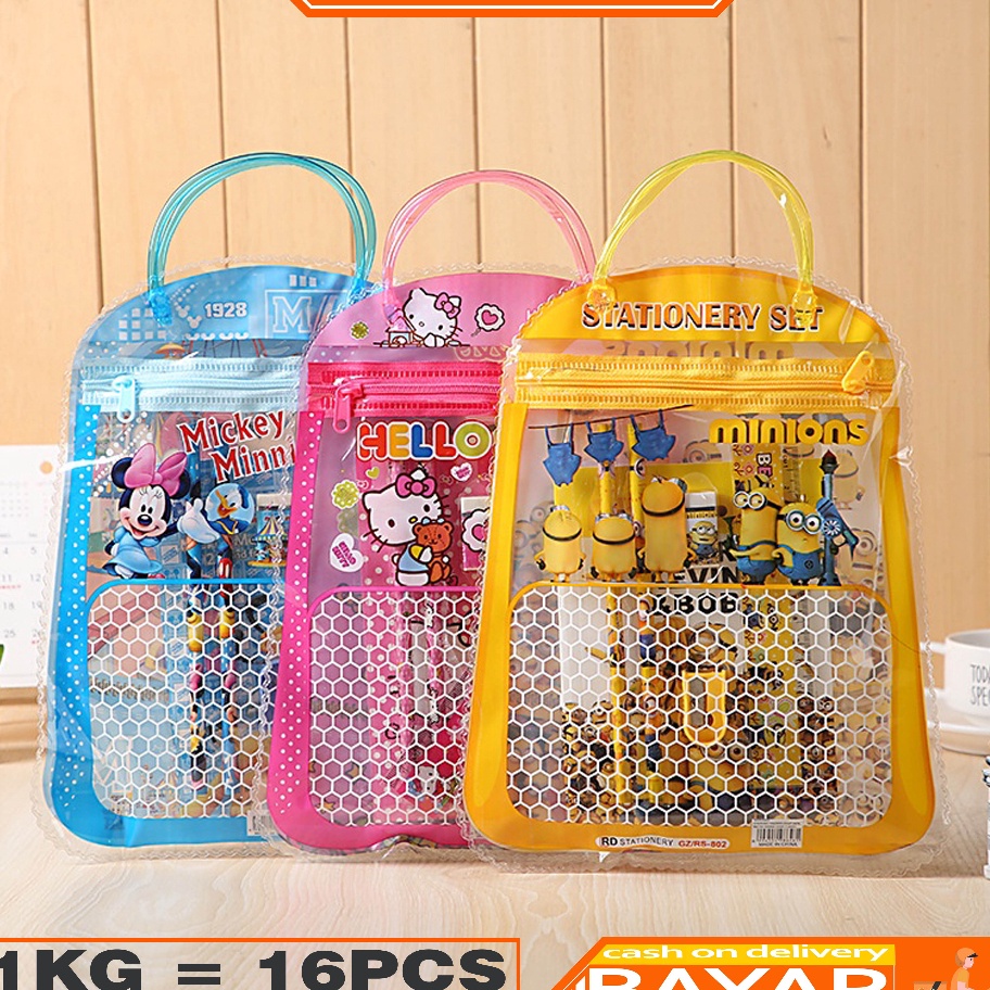 

♜ I 6741 HaiWai COD Stationery Set 6 in 1 Free Bag Alat Tulis Anak Sekolah Buku Pulpen Penghapus Pengaris STY05 (COD )NEW_PRODUCT ぼ