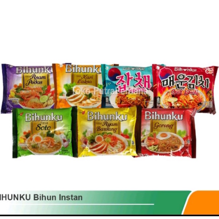 

♡ LXX 2431 Bihunku instan mix 5 varian 55gr @5 pcs Terlaku.../ ♝