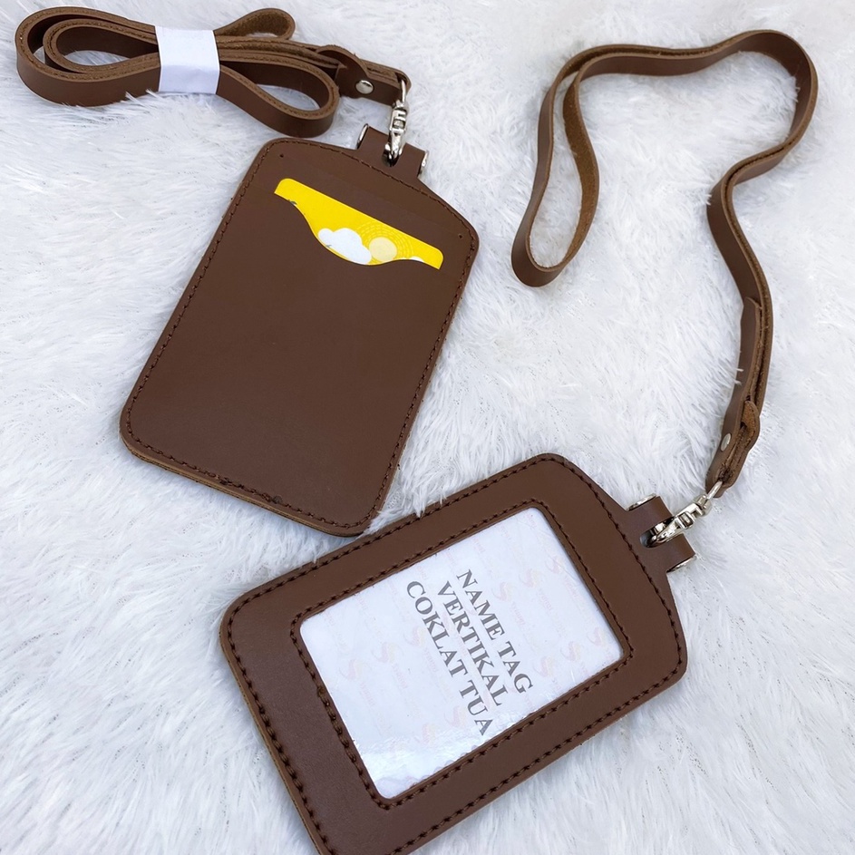 

ﾐ III 7551 ID CARD GANTUNGAN KARTU NAME TAG CARD HOLDER KULIT MURAH BAGUS SS74 ORIGINAL%